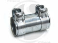 Exhaust Pipe Connector 61-64.5mm x 125mm Dual Sleeve